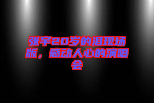 張宇20歲的淚現(xiàn)場版，感動(dòng)人心的演唱會(huì)