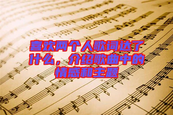 喜歡兩個(gè)人歌詞達(dá)了什么，介紹歌曲中的情感和主題