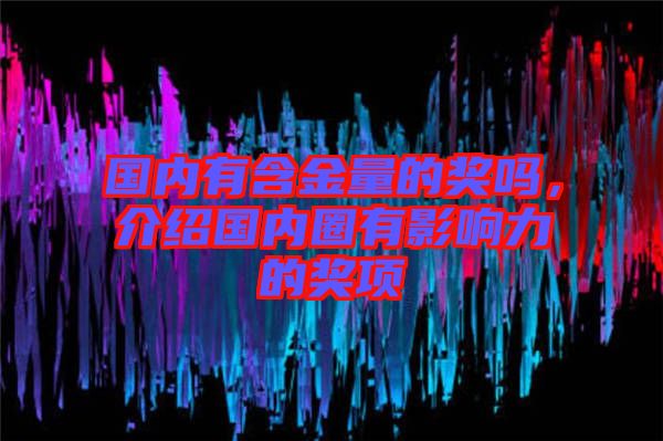 國內(nèi)有含金量的獎嗎，介紹國內(nèi)圈有影響力的獎項(xiàng)