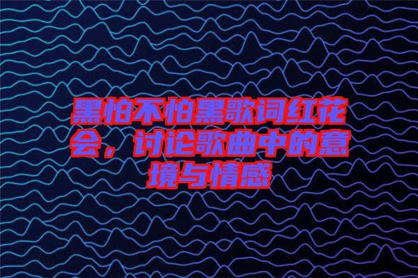 黑怕不怕黑歌詞紅花會，討論歌曲中的意境與情感