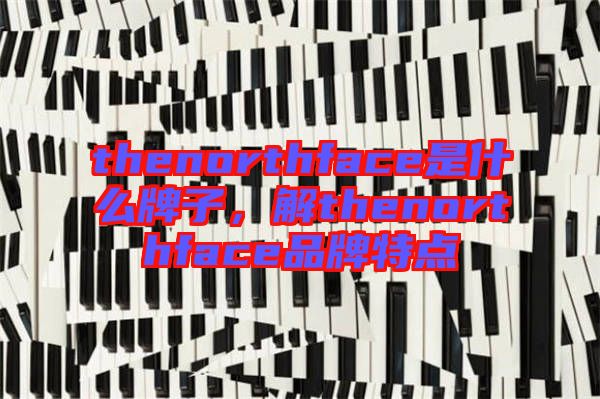 thenorthface是什么牌子，解thenorthface品牌特點