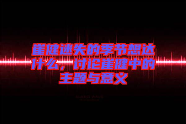 崔健迷失的季節(jié)想達(dá)什么，討論崔健中的主題與意義