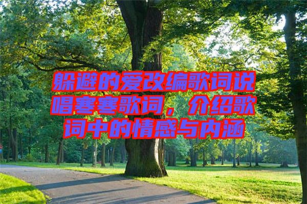 躲避的愛改編歌詞說唱寒寒歌詞，介紹歌詞中的情感與內(nèi)涵