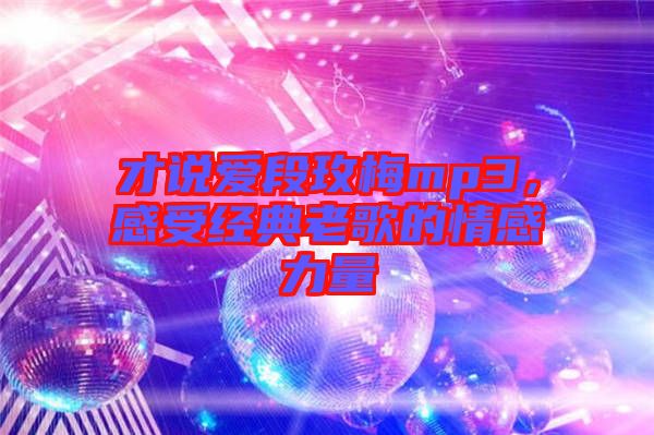 才說(shuō)愛段玫梅mp3，感受經(jīng)典老歌的情感力量