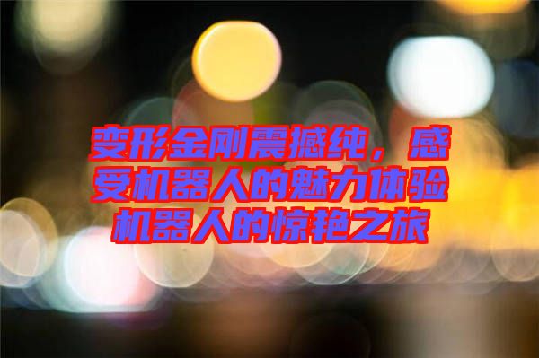 變形金剛震撼純，感受機(jī)器人的魅力體驗機(jī)器人的驚艷之旅
