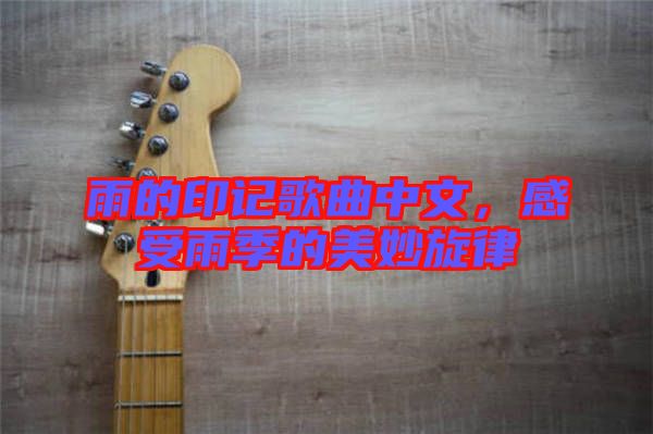 雨的印記歌曲中文，感受雨季的美妙旋律