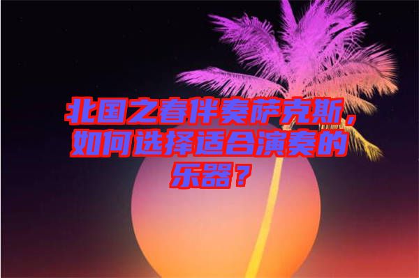 北國之春伴奏薩克斯，如何選擇適合演奏的樂器？