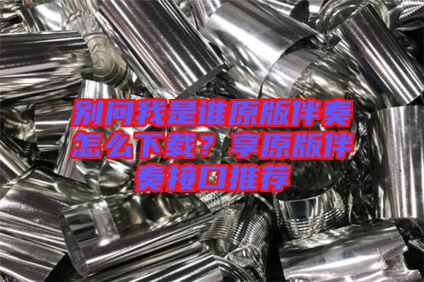 別問我是誰原版伴奏怎么下載？享原版伴奏接口推薦