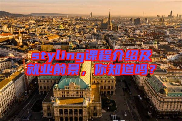 styling課程介紹及就業(yè)前景，你知道嗎？