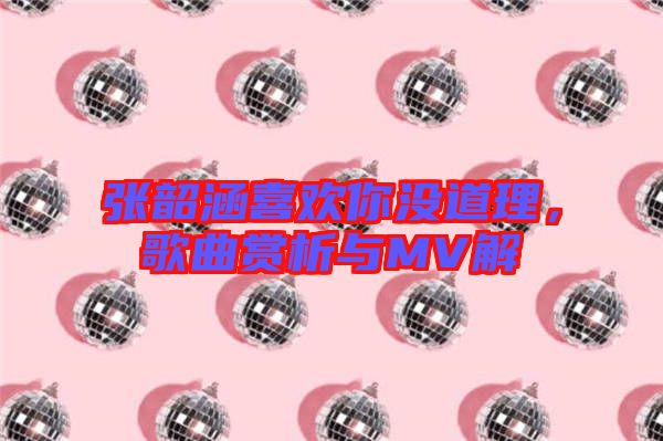 張韶涵喜歡你沒道理，歌曲賞析與MV解