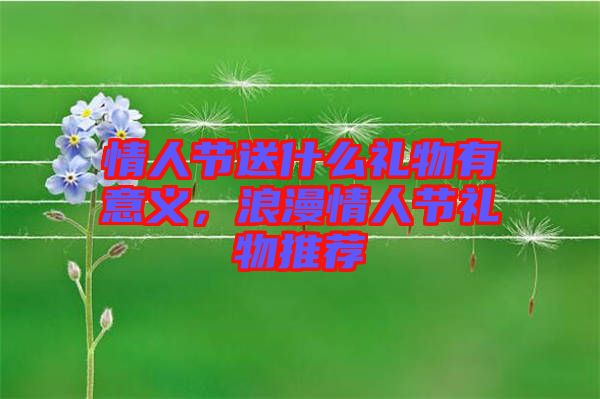 情人節(jié)送什么禮物有意義，浪漫情人節(jié)禮物推薦