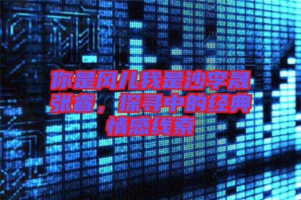 你是風兒我是沙李晟張睿，探尋中的經典情感線索