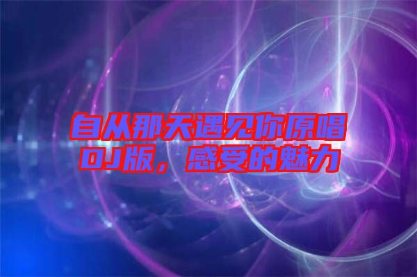 自從那天遇見你原唱DJ版，感受的魅力
