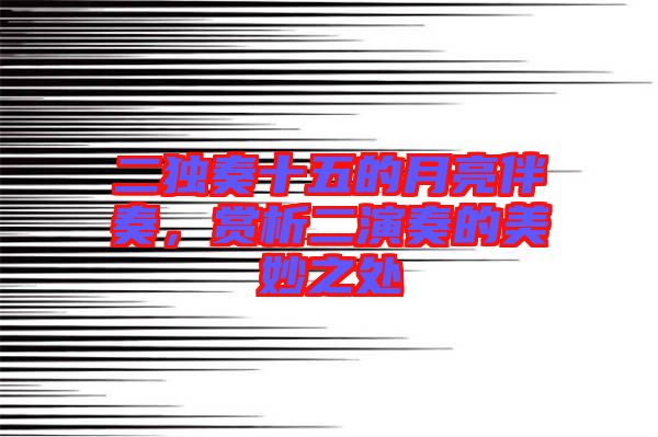 二獨奏十五的月亮伴奏，賞析二演奏的美妙之處