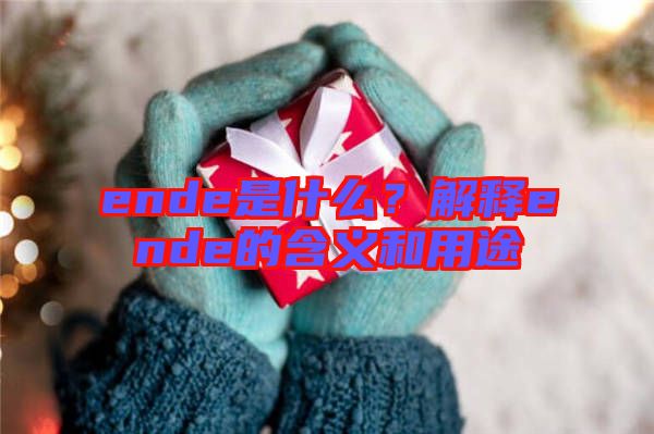 ende是什么？解釋ende的含義和用途