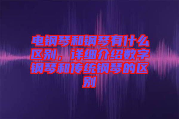 電鋼琴和鋼琴有什么區(qū)別，詳細(xì)介紹數(shù)字鋼琴和傳統(tǒng)鋼琴的區(qū)別