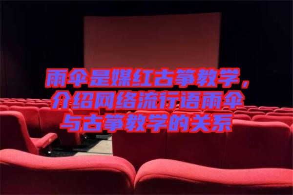 雨傘是媒紅古箏教學(xué)，介紹網(wǎng)絡(luò)流行語雨傘與古箏教學(xué)的關(guān)系