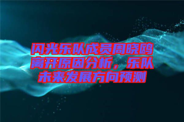 閃光樂隊成員周曉鷗離開原因分析，樂隊未來發(fā)展方向預(yù)測