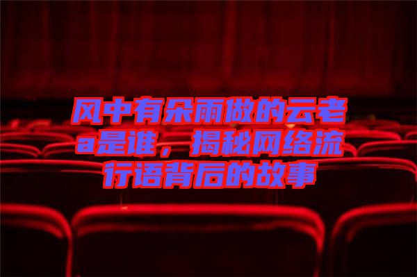 風中有朵雨做的云老a是誰，揭秘網(wǎng)絡(luò)流行語背后的故事
