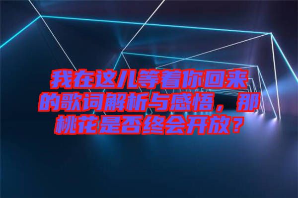 我在這兒等著你回來的歌詞解析與感悟，那桃花是否終會開放？