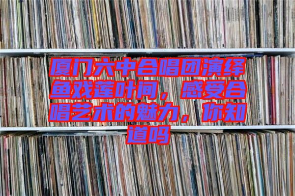 廈門六中合唱團演繹魚戲蓮葉間，感受合唱藝術(shù)的魅力，你知道嗎