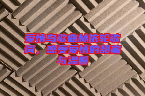 愛(ài)情鳥歌曲林依輪歌詞，感受愛(ài)情的甜蜜與溫馨