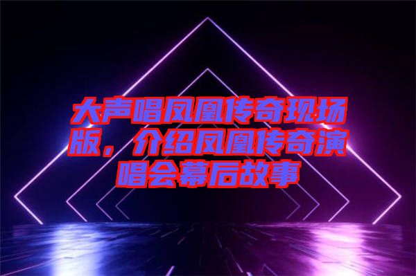 大聲唱鳳凰傳奇現(xiàn)場版，介紹鳳凰傳奇演唱會幕后故事