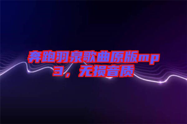 奔跑羽泉歌曲原版mp3，無損音質(zhì)