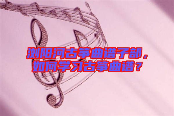 瀏陽河古箏曲譜子部，如何學習古箏曲譜？