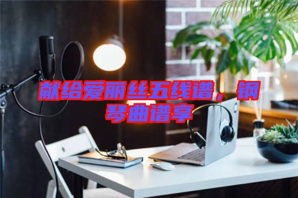 獻(xiàn)給愛麗絲五線譜，鋼琴曲譜享