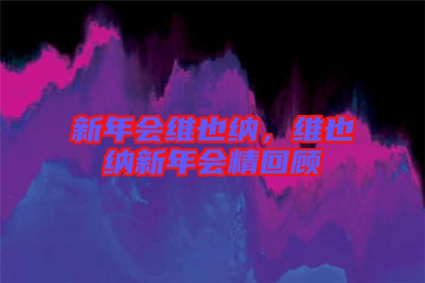 新年會維也納，維也納新年會精回顧