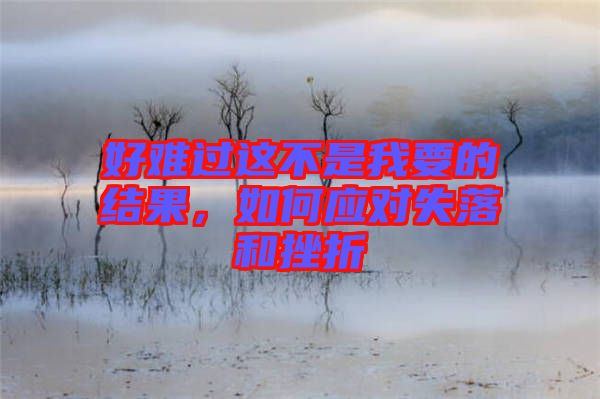 好難過這不是我要的結(jié)果，如何應(yīng)對失落和挫折