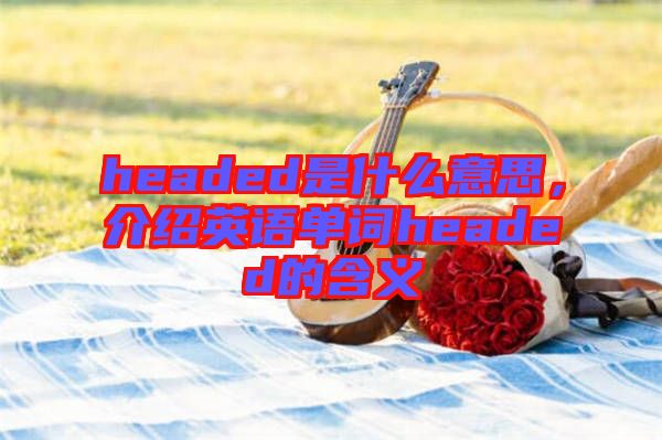 headed是什么意思，介紹英語單詞headed的含義