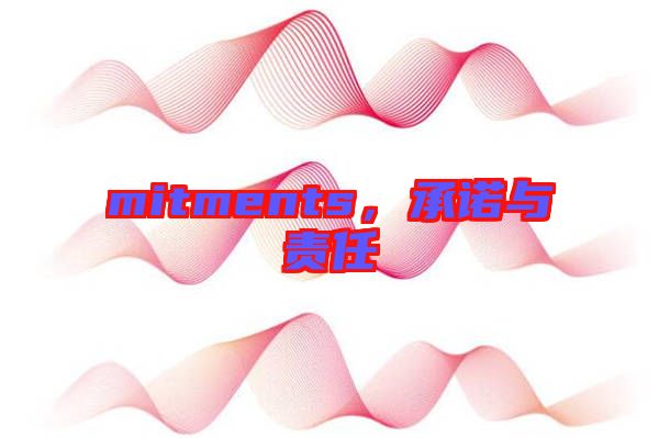 mitments，承諾與責任