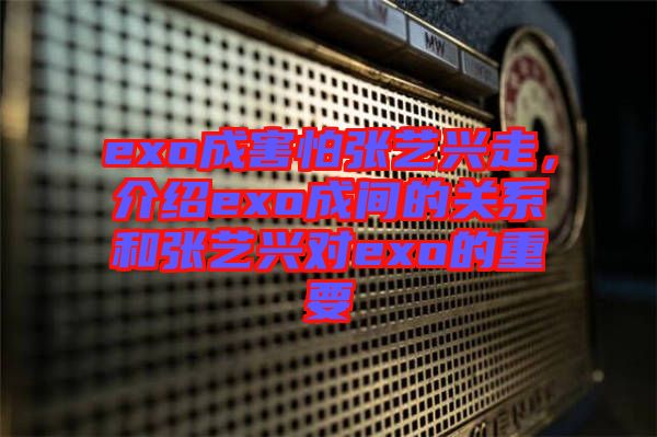 exo成害怕張藝興走，介紹exo成間的關(guān)系和張藝興對(duì)exo的重要