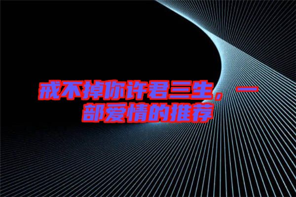 戒不掉你許君三生，一部愛情的推薦