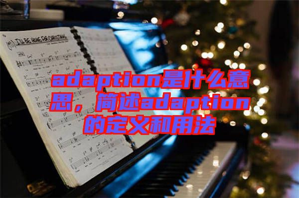 adaption是什么意思，簡述adaption的定義和用法