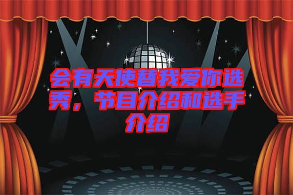 會有天使替我愛你選秀，節(jié)目介紹和選手介紹