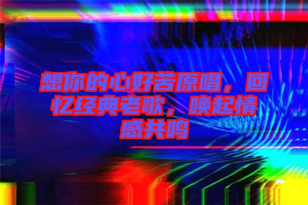 想你的心好苦原唱，回憶經(jīng)典老歌，喚起情感共鳴