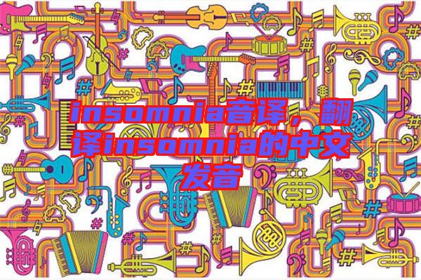 insomnia音譯，翻譯insomnia的中文發(fā)音
