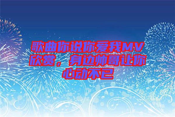 歌曲你說你愛我MV欣賞，身邊帥哥讓你心動不已