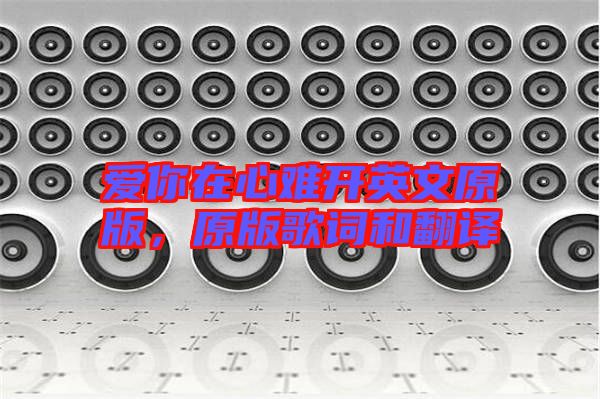 愛你在心難開英文原版，原版歌詞和翻譯