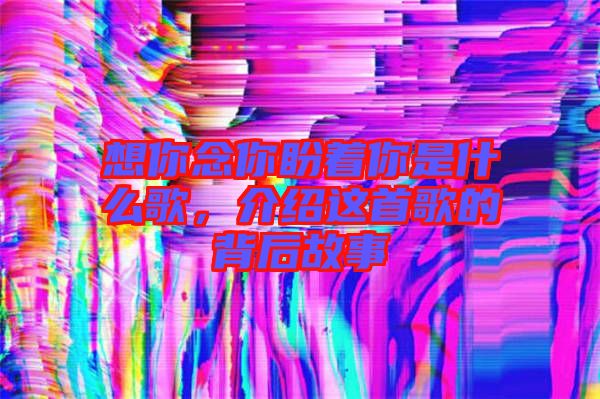 想你念你盼著你是什么歌，介紹這首歌的背后故事