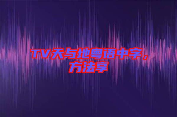 TV天與地粵語中字，方法享