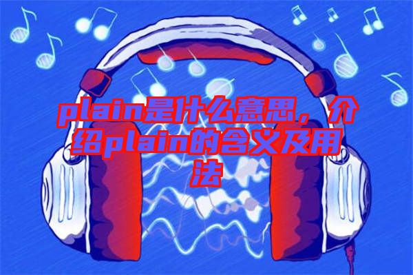 plain是什么意思，介紹plain的含義及用法