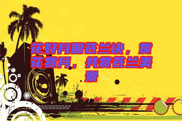花好月圓蒼蘭訣，賞花賞月，共賞蒼蘭美景