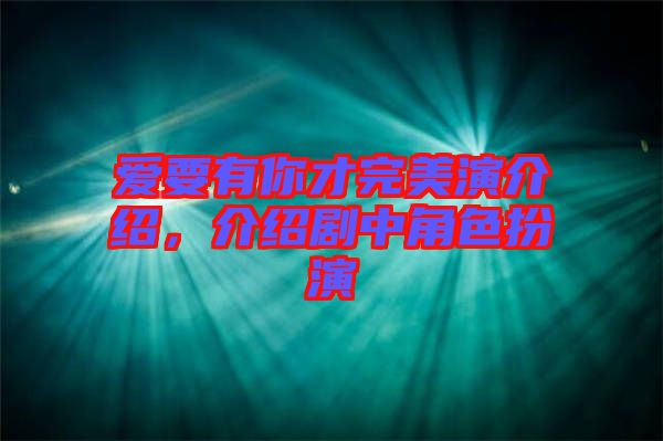 愛要有你才完美演介紹，介紹劇中角色扮演