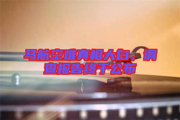 馬航空難真相大白，調(diào)查報(bào)告終于公布