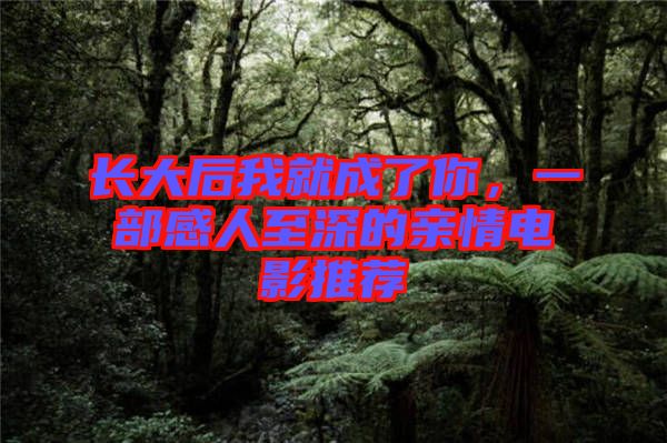 長大后我就成了你，一部感人至深的親情電影推薦